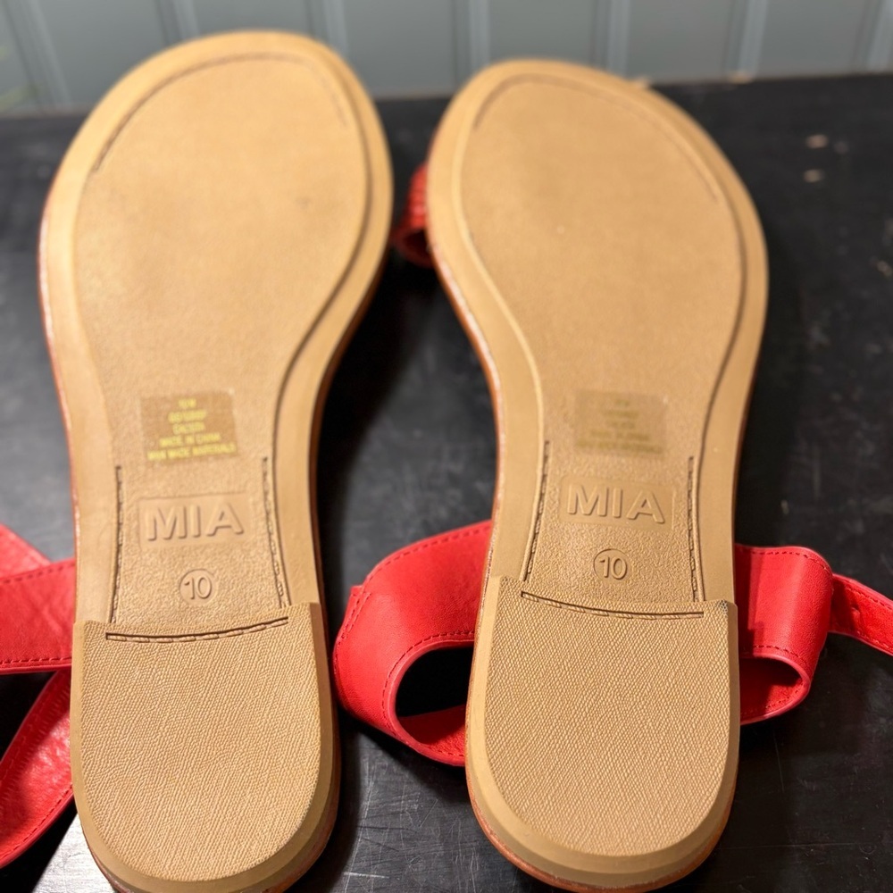 Mia Red Brown Calista Sandal Size 10 - Picture 7 of 7